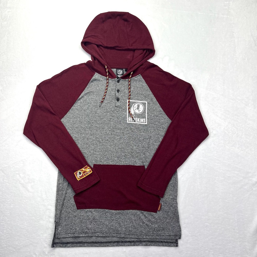 NFL‎ Team Apparel Washington Redskins Lightweight Hoodie Mens Size Medium Henley